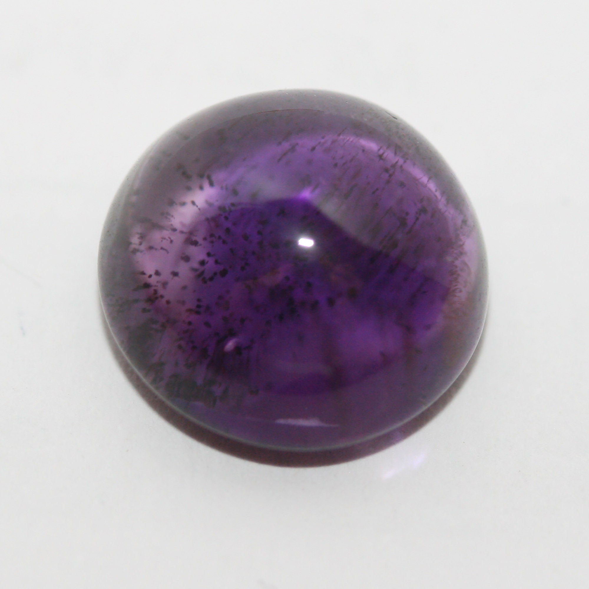 Cabochon rond d'améthyste 11 mm (5,2 ct).