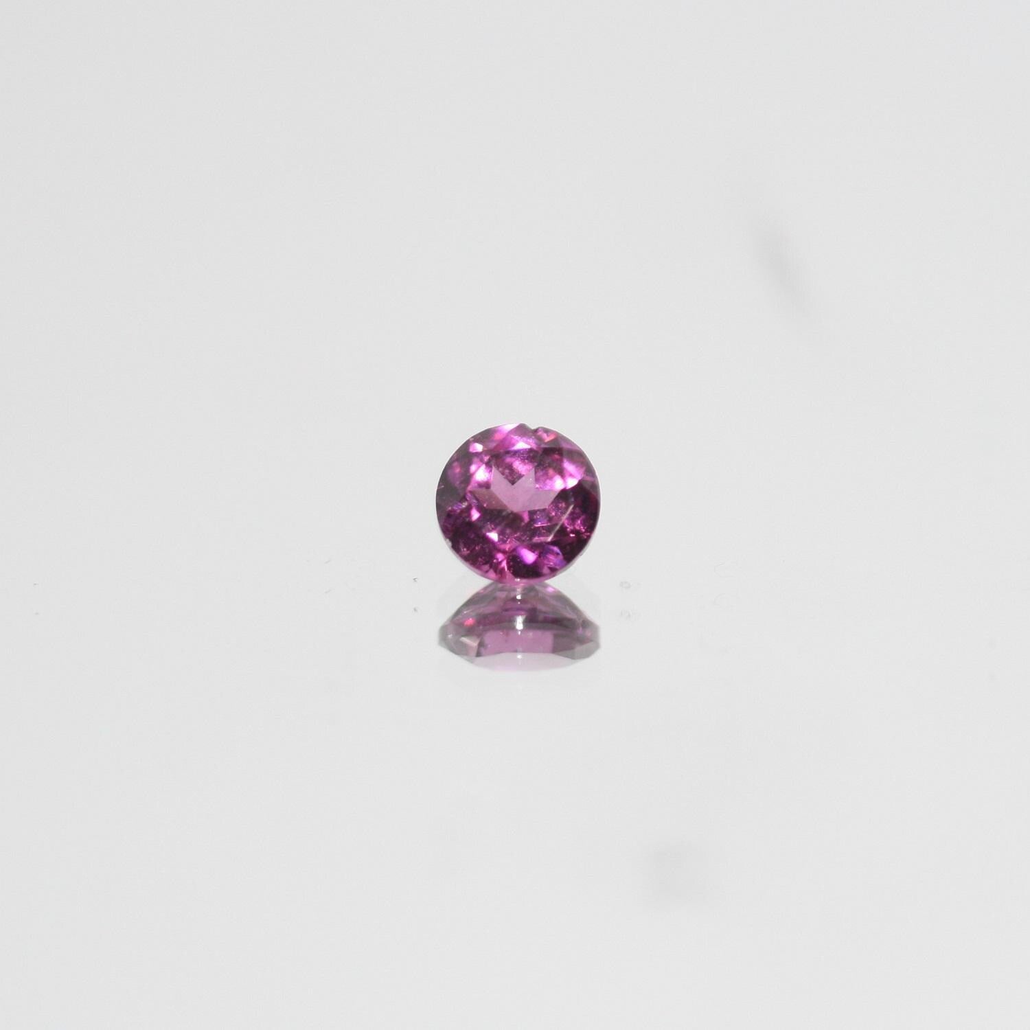Lot de grenat rhodolite rond à facettes 5 mm (10 pièces).