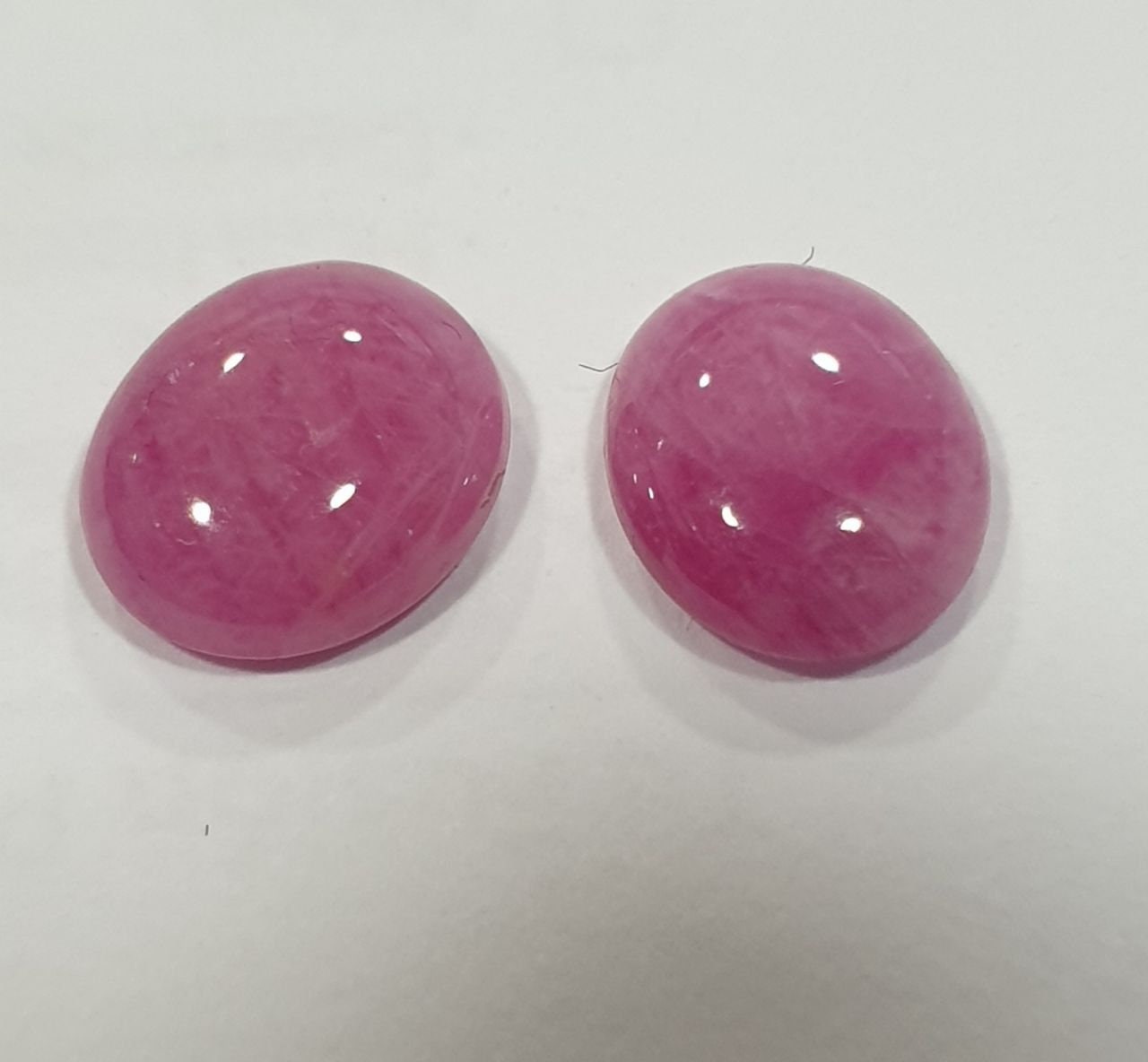 Pink Sapphire Pair Oval Cabochon 10X8mm.(2pcs)