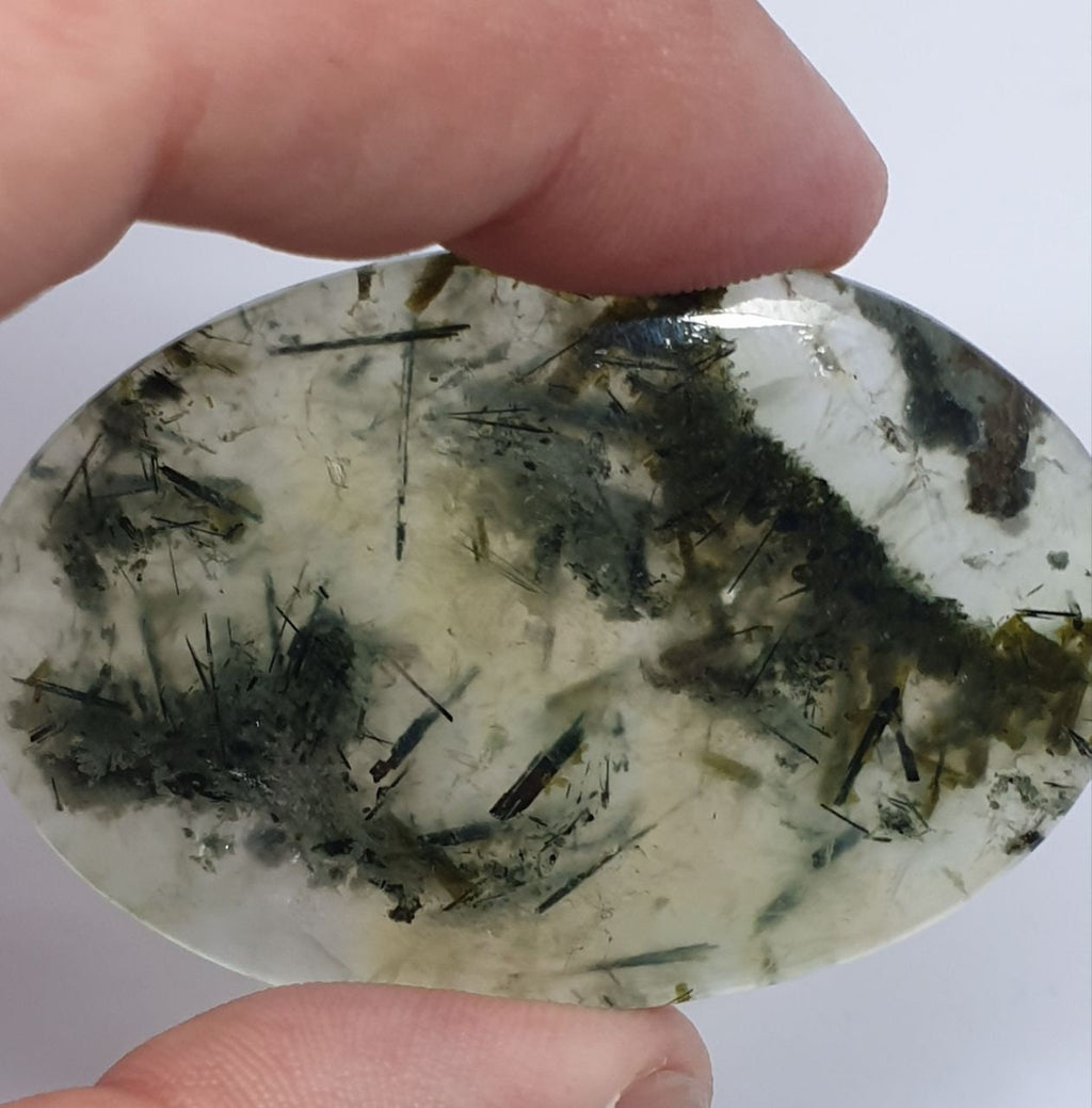 Huge  Natural Prehnite  Oval Cabochons 114ct  53x36mm -Gemstone Parcels-Loose Stones Wholesale Price