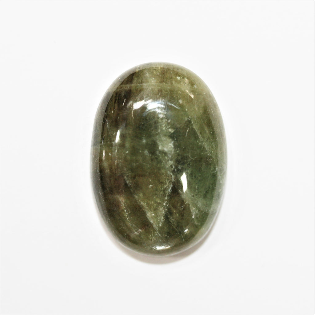 Green Sapphire Oval Cabochon 22x15.3mm. (24.3ct.) - Wholesale Gemstones- Natural Stones For Jewelry