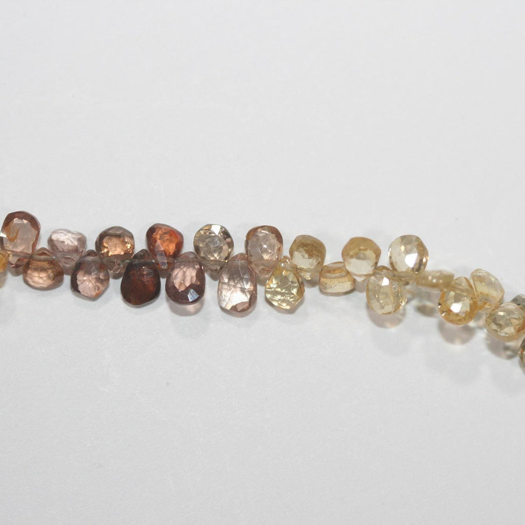 Perles en zircon facettées en forme de goutte, 8 pouces, 6 x 4 mm, rang de 20 mm