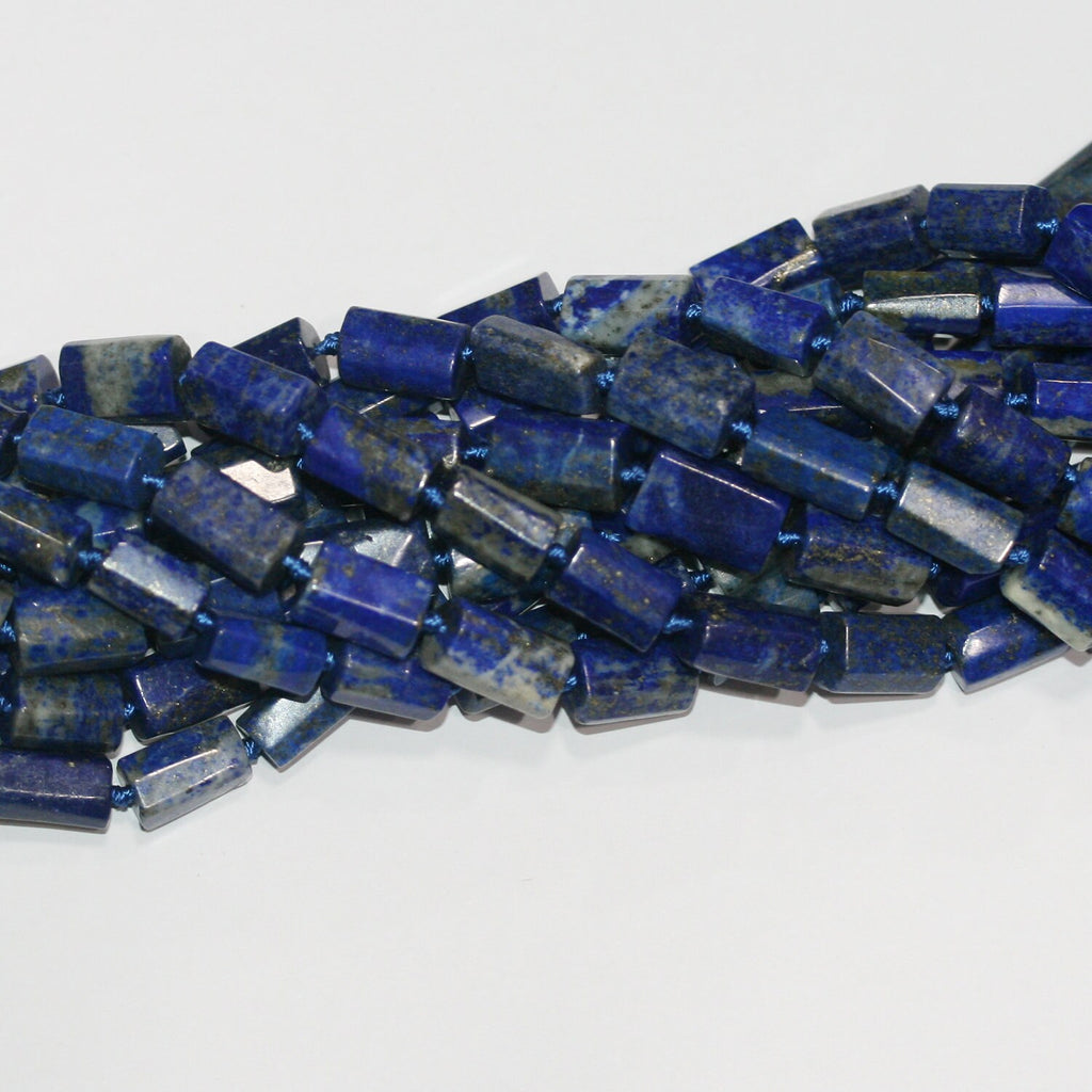 Cuentas de tubo liso de lapislázuli de 16" (11 x 8 mm) - Tira de 40 cm