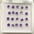 Lote de 20 Piezas Amatista Redonda Facetada 3mm (20uds).- Ref: 167LO