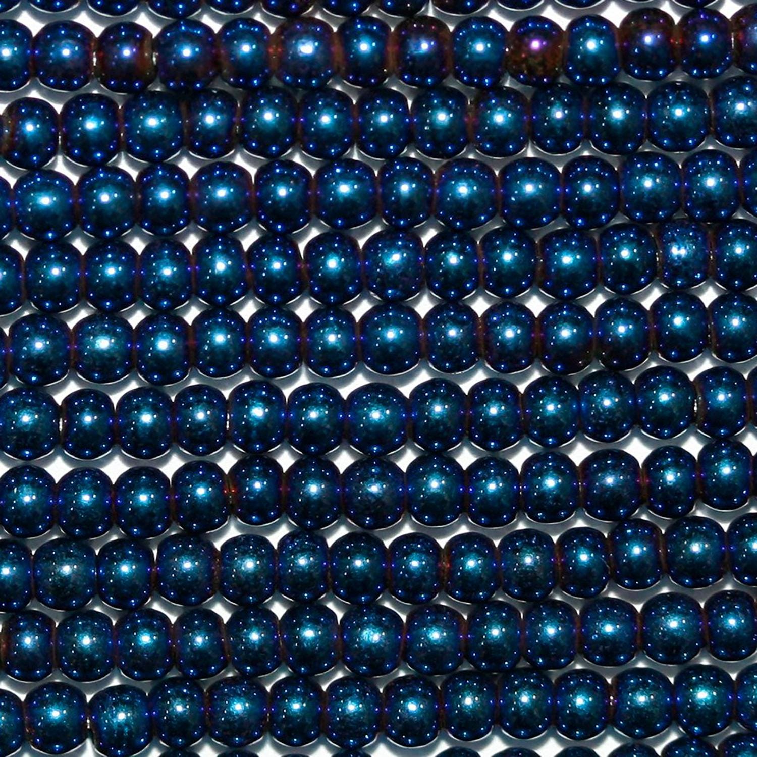 Perles rondelles lisses en hématite bleue St, 16 pouces, 2 x 1,5 mm, fil de 40 cm