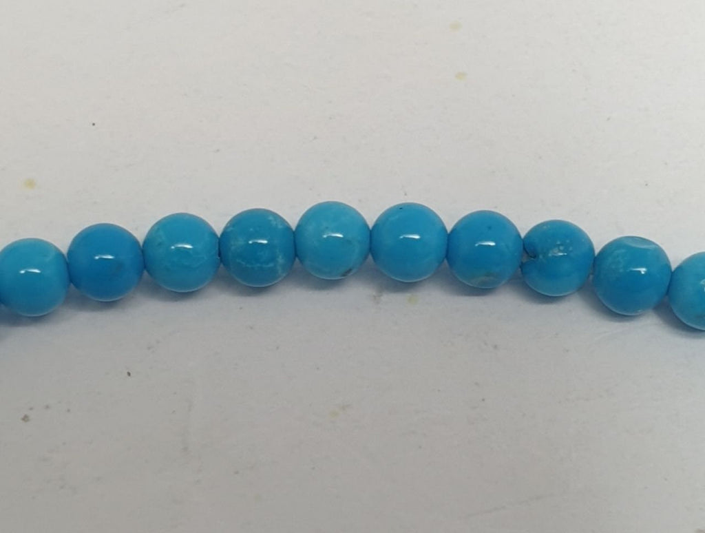 Perles rondes lisses en howlite St, 3 mm, 15 pouces (38 cm) de long.
