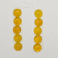 10 Pcs Lot  Yellow Agate Smooth Round Cabochon 8 mm. (10 pcs.)