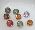 Lote de 8 zafiros multicolores redondos facetados de 3,5 mm - Paquetes de gemas - Piedras sueltas al por mayor - Gemas naturales