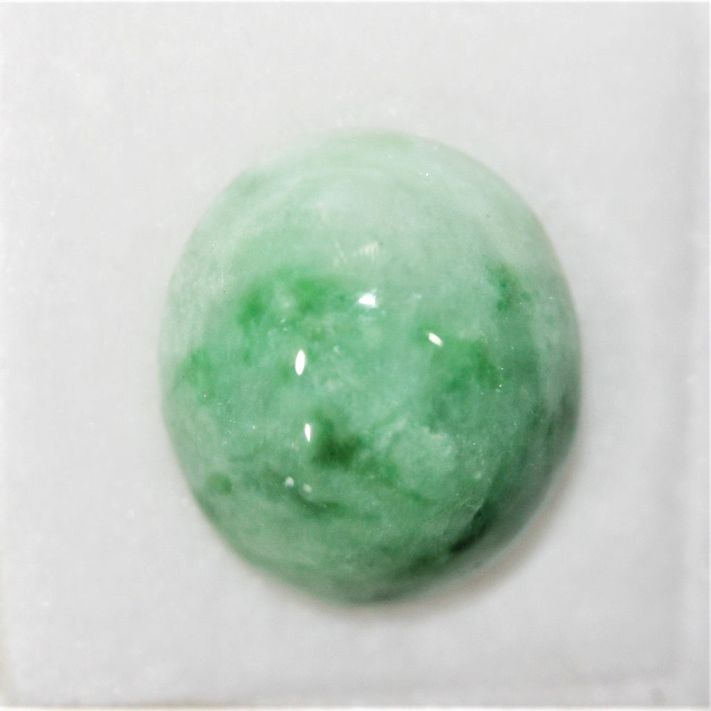 Jadeite Smooth Oval Cabochon 15.7x13.7mm. (12.21ct.) - Wholesale Gemstones- Natural Stones For Jewelry