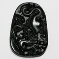 Pendentif en obsidienne 67x47mm