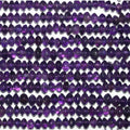 13" St African Amethyst Smooth Rondelle Beads  5x3mm Approx.-Strand 34cm