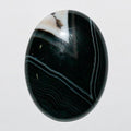 1 Pcs White Stripe Onyx Oval Cabochon 40x30mm