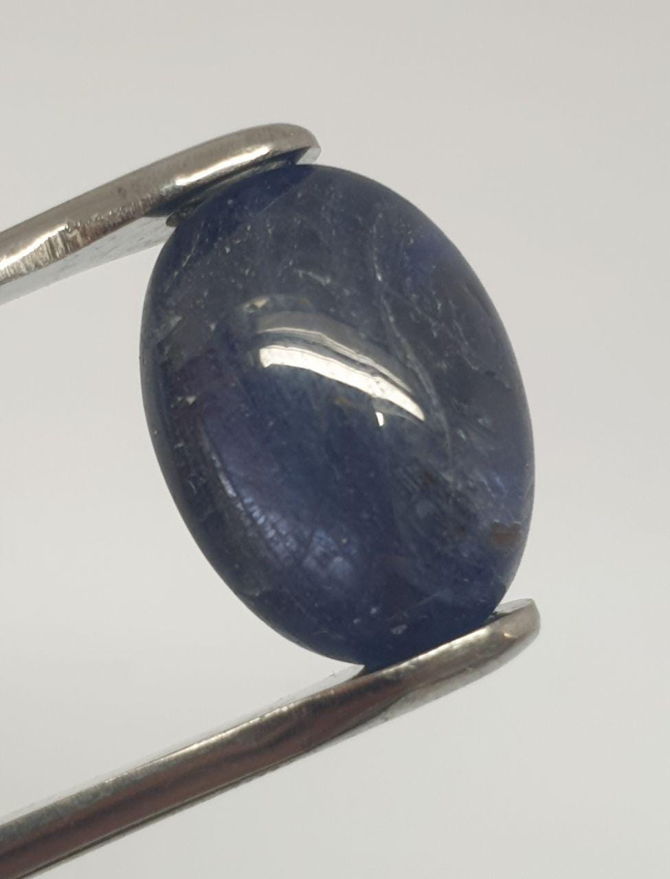 Big Natural Dark Blue Sapphire Oval Cabochon 17.9x13.1mm. (15.7ct.)