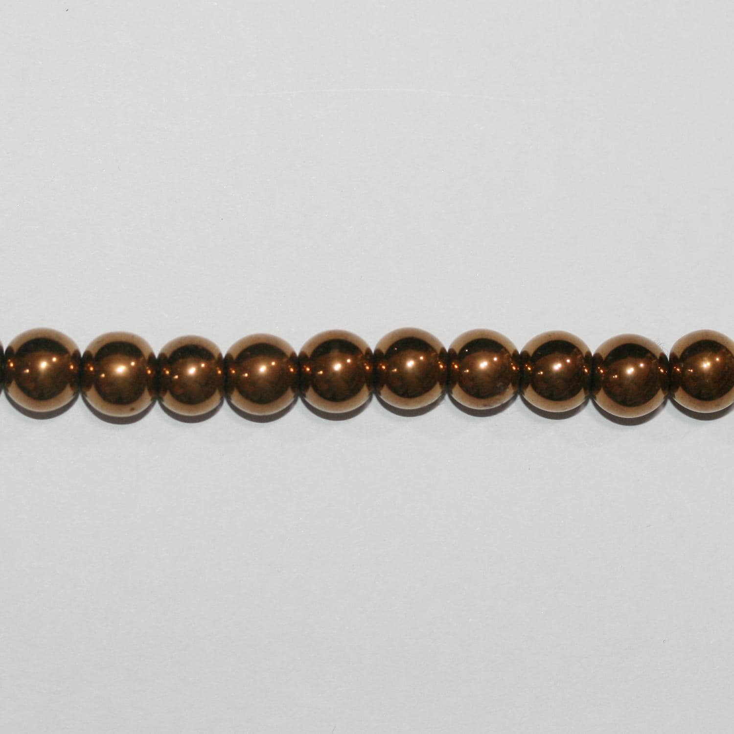 Perles rondes en hématite St Brown de 16 pouces, 8 mm, brin de 40 cm.