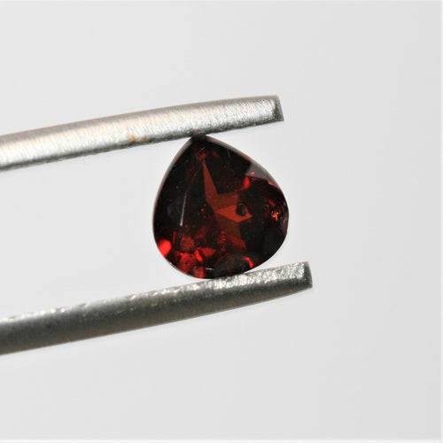 10 Pcs Lot Garnet Faceted Drop 6mm. (10 Pieces)