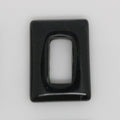 Pendentif rectangulaire lisse en onyx 18x13mm.