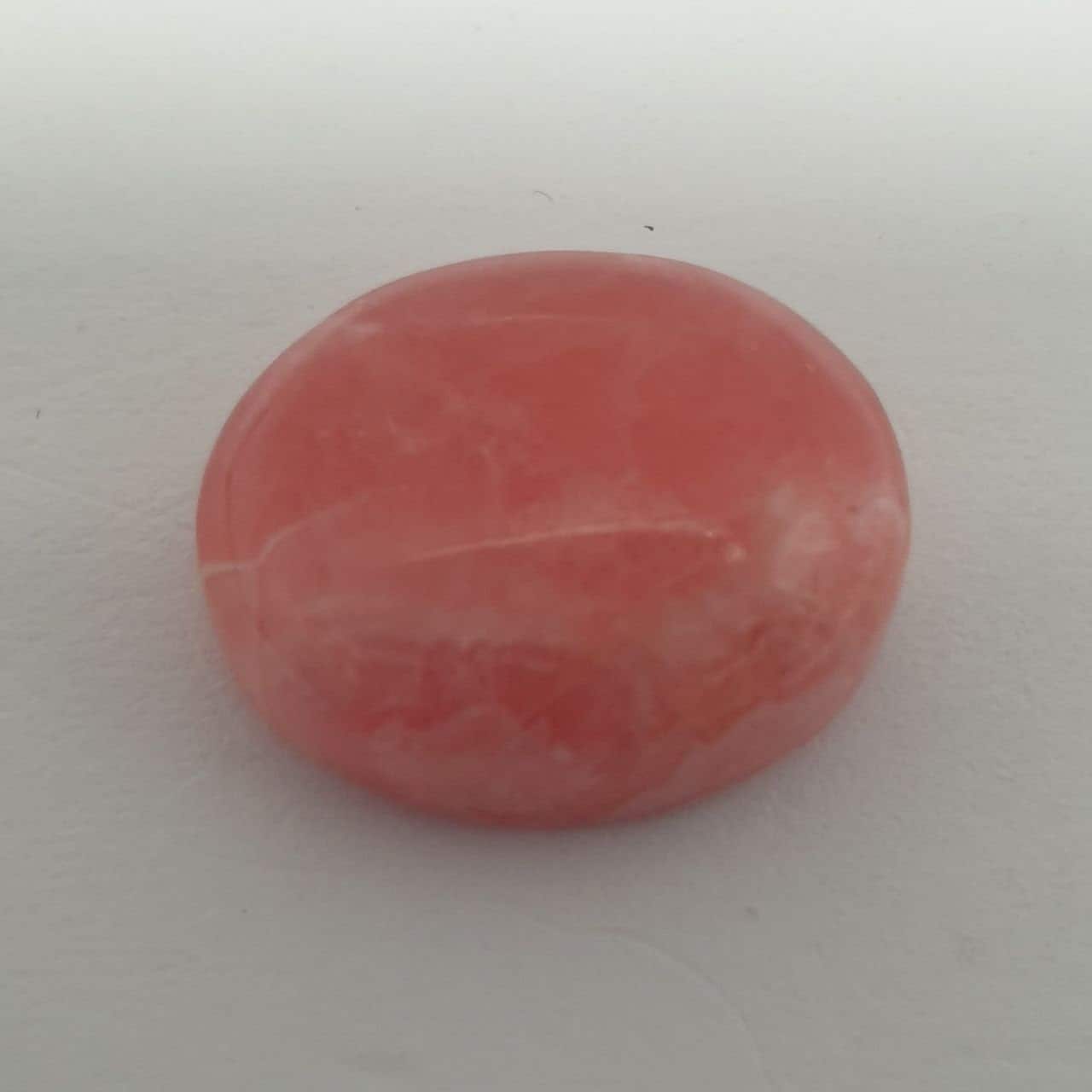 Rhodochrosite Oval Cabochon 14.2x11.7mm 10.95ct Top Quality Natural Gemstone Jewelry Strawberry Color