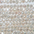 Perles baroques d'eau douce de 40 cm (16 pouces), 6-7 mm, rang de 40 cm. Perles naturelles à prix de gros.