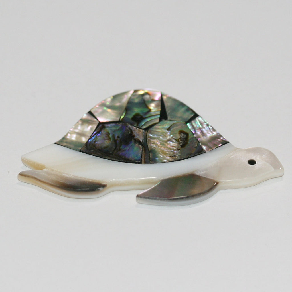 Colgante de tortuga de nácar (35 x 56 mm) - Colgantes de nácar y concha natural - Nácar