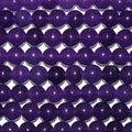 Cuentas redondas lisas de jade morado de 16" (10 mm) - Hilo de 40 cm