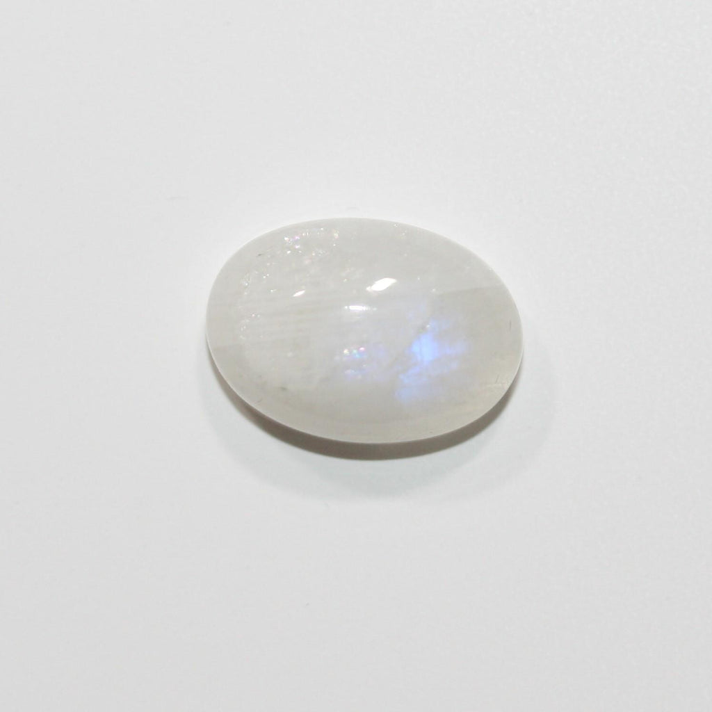 Lote de 4 cabujones ovalados de piedra lunar de 14 x 10 mm (4 piezas).