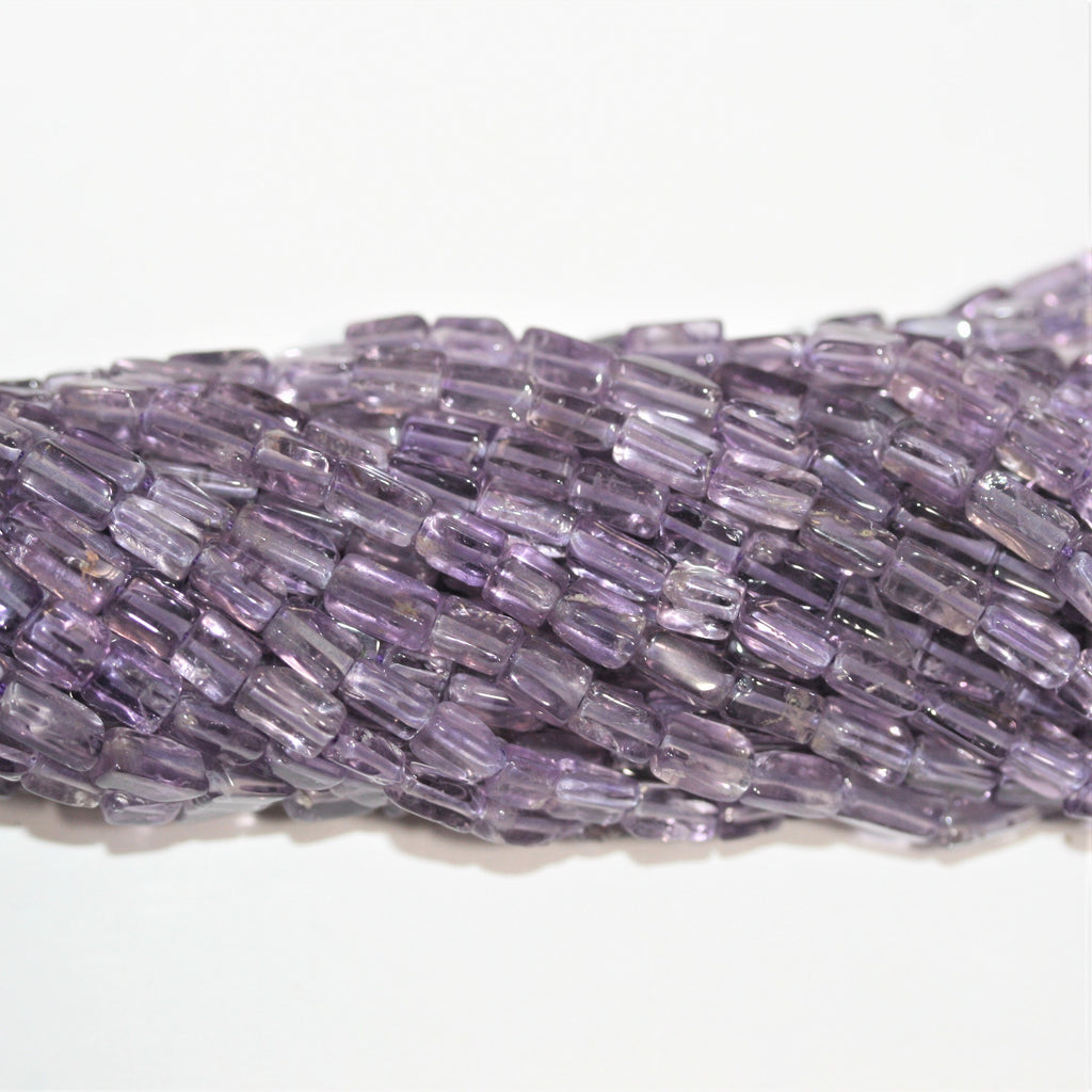 13" St Amethyst Smooth Prism Beads 6x3mm. Approx.- Strand 33cm.