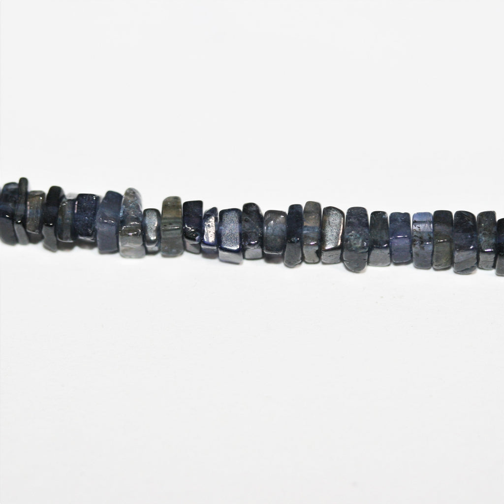 Cuentas cuadradas planas y lisas de St Iolite de 16" de 4 x 2 mm - Hilo de 40 cm.