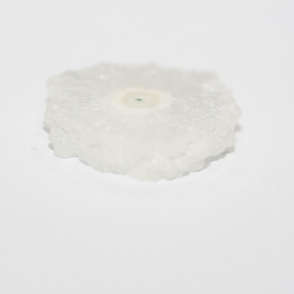 Lote de 4 cabujones redondos planos irregulares de cuarzo solar de 18-19 mm. (4 piezas)