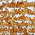 15" St Citrine Perles à éclats lisses et irréguliers.- Brin 38cm.