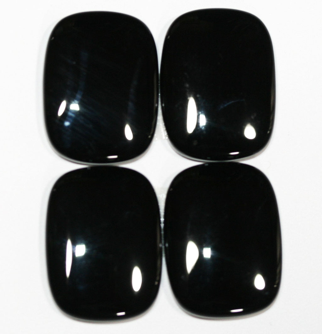 Lote de 4 cabujones cuadrados de ónix de 20 x 15 mm. (4 uds.)