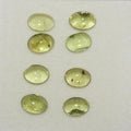 Lote de 8 cabujones ovalados de peridoto de 7 x 5 mm (8 unidades)