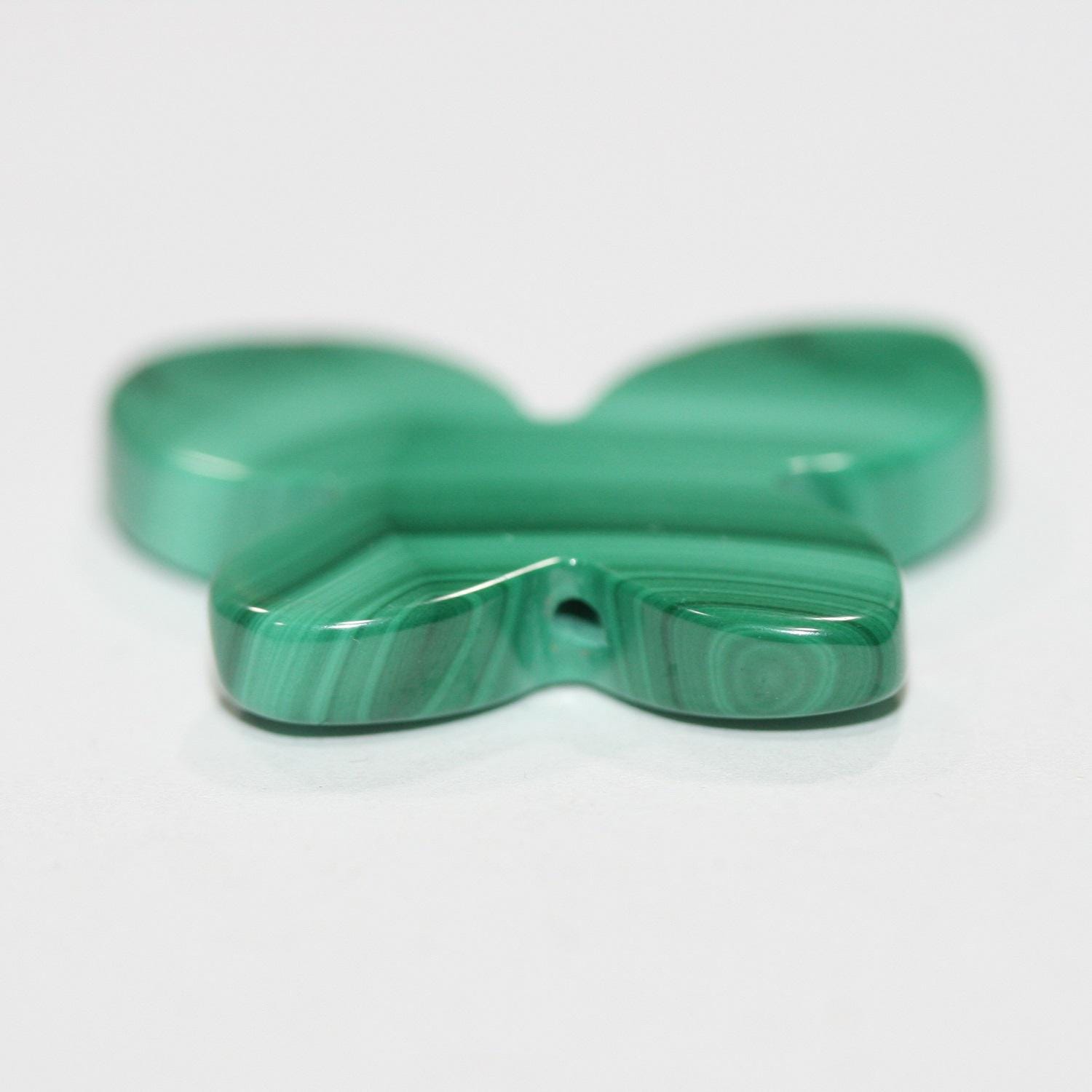 Colgante Mariposa de Malaquita Lisa 30x23mm.- Ref.14807