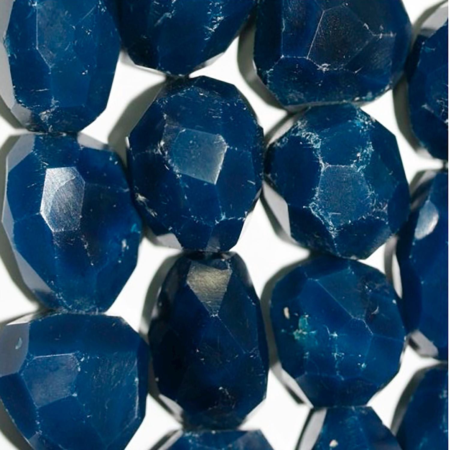 14" St  Blue Calchedony Faceted Nugget Beads 20x17mm.-Approx.-Strand 37cm