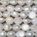 Perles baroques d'eau douce de 35,5 cm (14 pouces), 11-12 mm, rang de 37 cm. Perles naturelles à prix de gros.