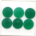 Lote de Ónix Verde Facetado Redondo de 11 mm (6 Piezas). Piedras Preciosas al por Mayor, Piedras Talladas de Máxima Calidad.