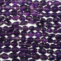 13" St Amethyst Faceted Oval Beads 10x7mm.Approx.-Strand 33cm