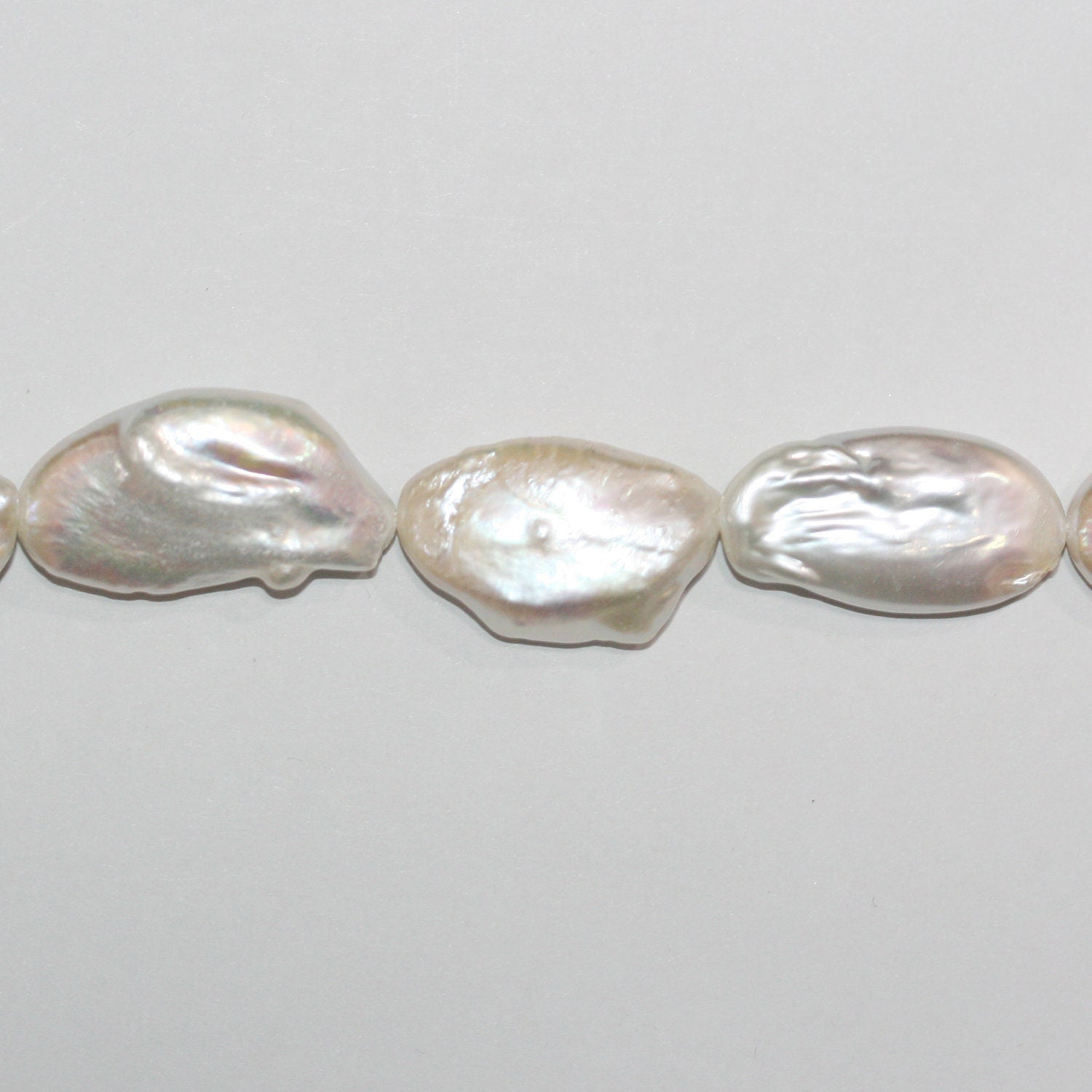 Perles baroques ovales d'eau douce St St 15" (environ 28 x 14 mm) - Longueur du collier : 39 cm - Perles naturelles - Prix de gros