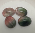 4 Pcs Watermelon Tourmaline Oval Cabochon  Lot - Bicolor Tourmaline Cabochon Lot- Unique Color- Natural Gems- 7x5.5mm