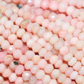 Perles rondelles à facettes en opale rose St, 14 pouces (environ 37 cm), 4 x 3 mm. Longueur du fil : 37 cm.