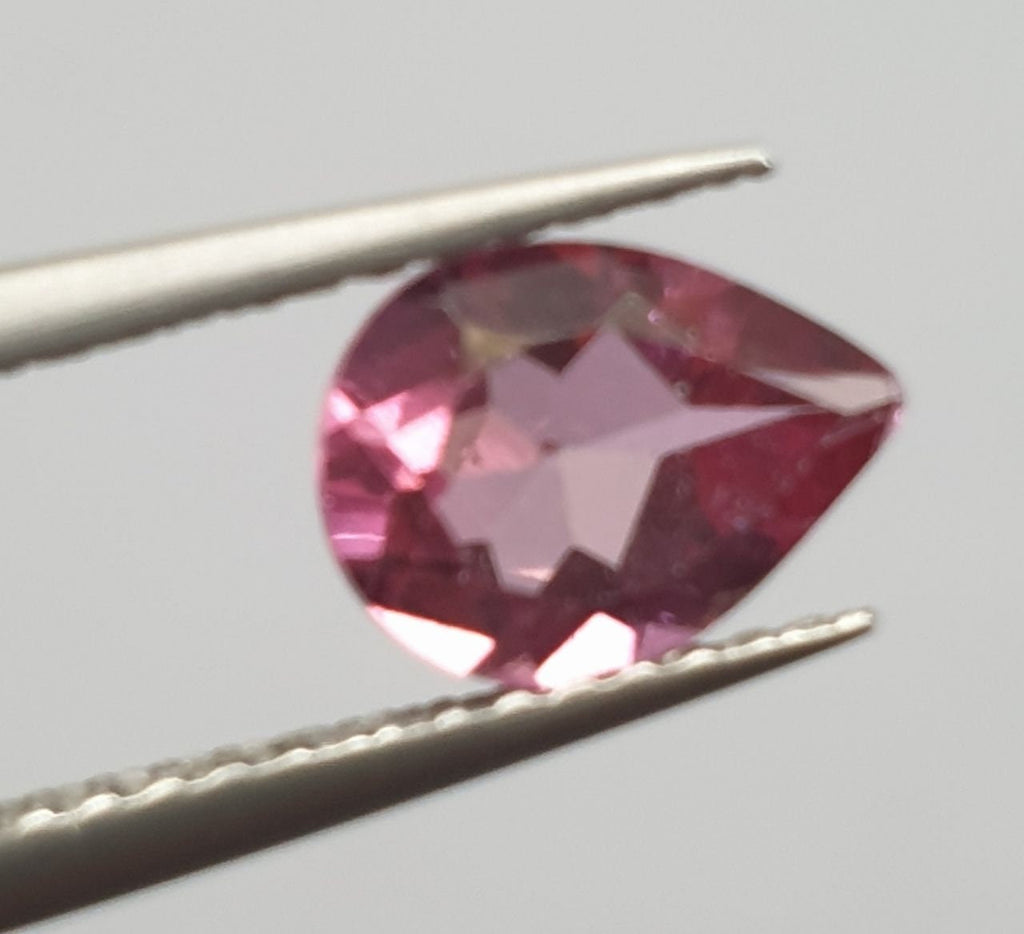 1 Pair AAA Pink Topaz Faceted Drop 8x6mm - Gems Gemstones Wholesale