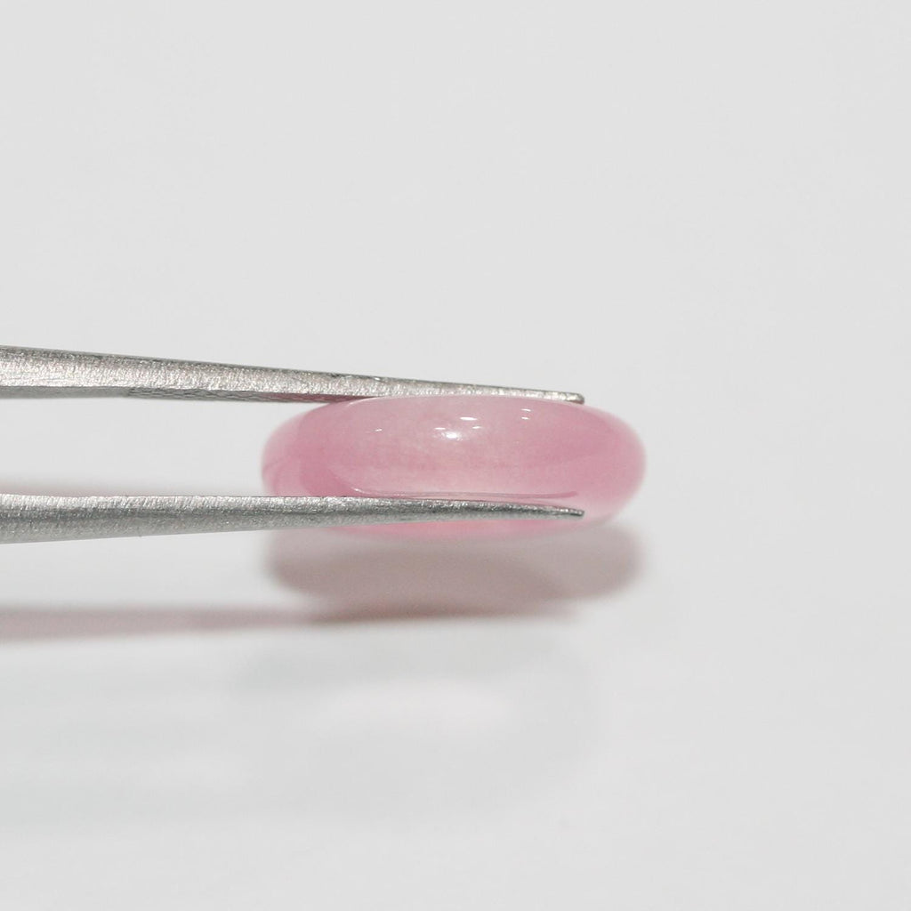 Colgante de aro liso de cuarzo rosa de 15 mm (10 piezas) HAD