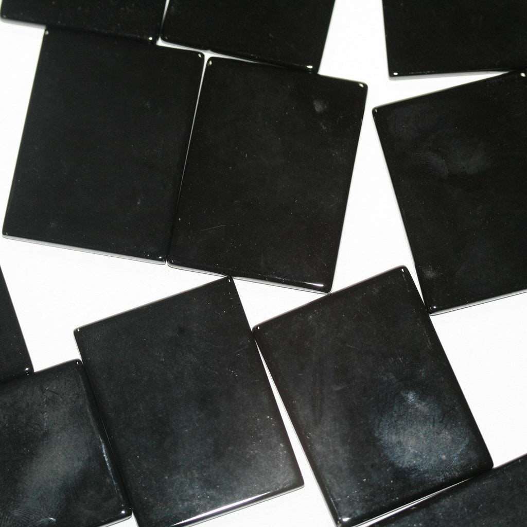 2 Pcs Smooth Rectangle Onyx Flat Cabochon 40x30x3mm (2 pcs)