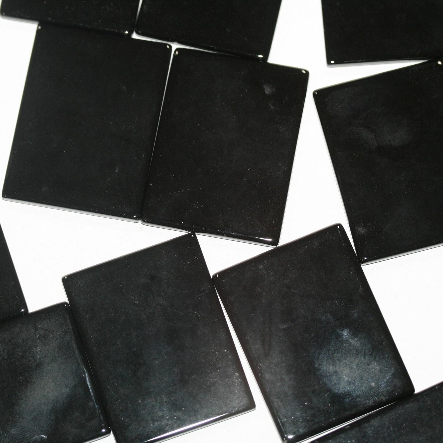 2 Pcs Smooth Rectangle Onyx Flat Cabochon 40x30x3mm (2 pcs)