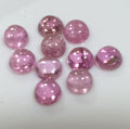 Pink Tourmaline Lot Round Cabochons 3mm.-(10pcs)  -Gemstone Parcels-Loose Stones Wholesale Price