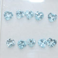 10 Pcs Lot Sky Topaz Heart Faceted 5mm .( 10 Pcs )