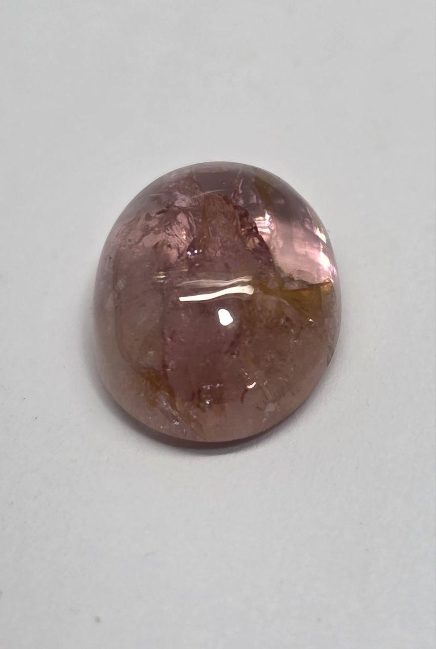 Soft Light  Pink Tourmaline  Oval Cabochon 13.7x11mm 8ct Natural Gemstones