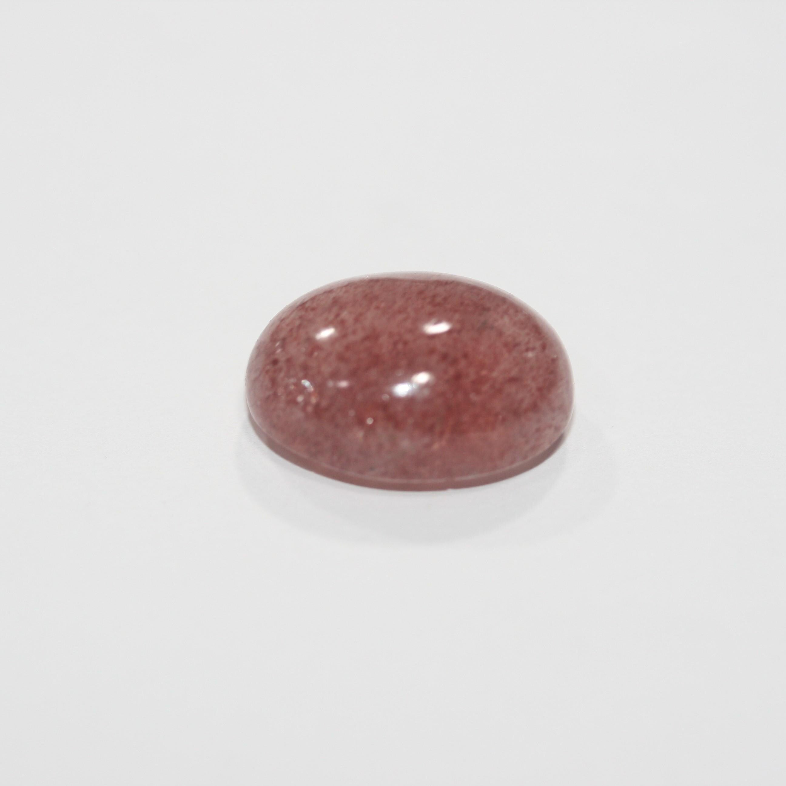 Top Quality Strawberry Quartz Oval Cabochon 20x15mm 21ct Natural Red Quartz - Designer Cabochon