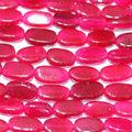 14" St Dyed Fuchsia Jade Smooth Oval Beads 12x9mm.Approx.-Strand 37cm