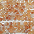Perles cubiques à facettes en citrine St de 15 pouces, 8-9 mm environ - Fil de 39 cm.
