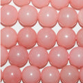 Cuentas redondas lisas de ópalo rosa de 16" (14 mm) - Hilo de 40 cm
